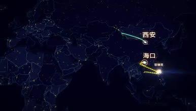 科技地图一带一路辐射全球AE模板视频的预览图